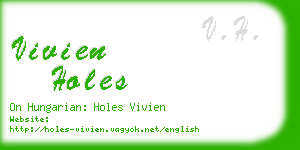 vivien holes business card